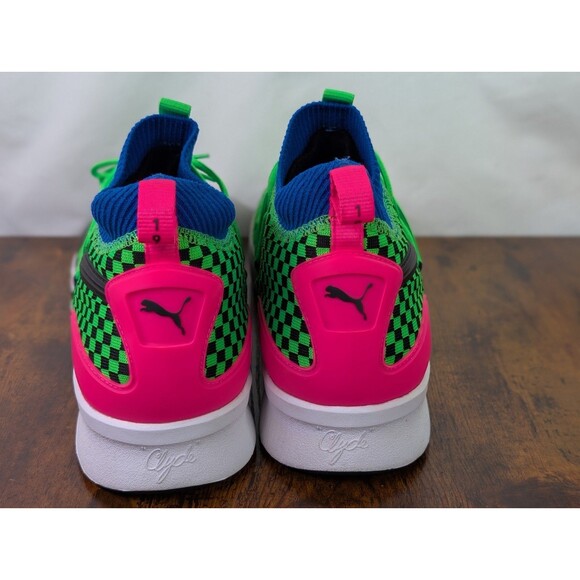 Puma Size 14 Clyde Court Summertime Fluorescent Green Basketball 192893-01 Shoe main image 6
